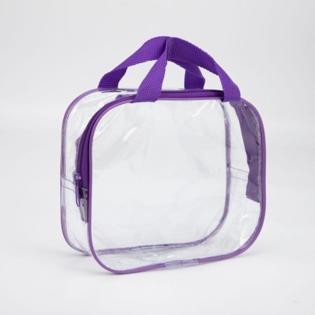 Lightning cosmetic bag, transparent/purple color-1