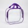 Lightning cosmetic bag, transparent/purple color
