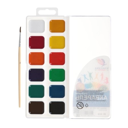 Watercolor "Ray" classics, 12 colors, with a brush-2