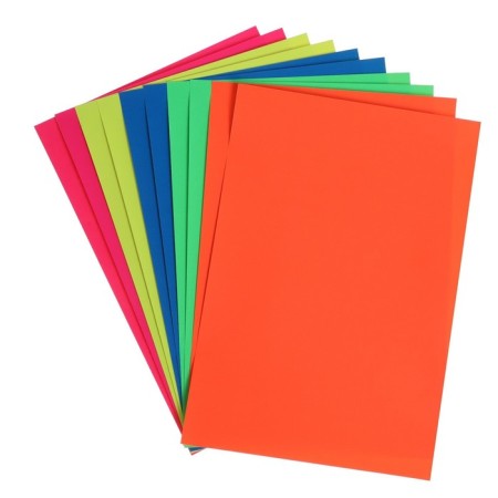 Color self -adhesive A4, 10 sheets, 5 colors, fluorescent, 80 g/m2-2