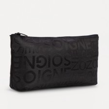 Cosmetic bag with lightning, black color