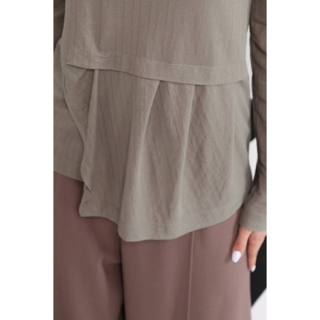 Female blouse, size 46, khaki color-2