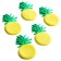 Decor Silicon "Pineapp" set of 5 pcs., Size 1 pc. - 2.5 × 4.5 × 0.3 cm, glue pads