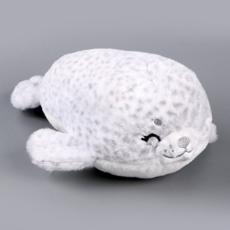 Soft toy "Seal", 32 cm, gray color-4