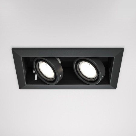 The built-in lamp Technical DL008-2-02-B, 2x50W, 24.5x12.6x7.2 cm, GU10, Black Color Black-1