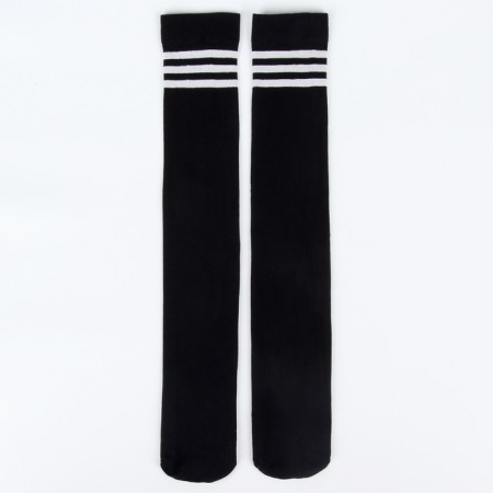 Carnival accessory stockings, black color with stripes, anime-3