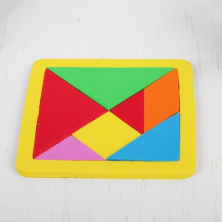 Puzzle "Tangram" 9 × 9 cm, mix