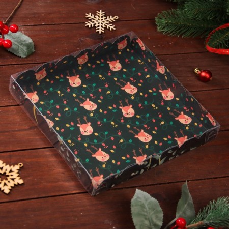 Bearbox "New Year Emerald", 21 x 21 x 3 cm