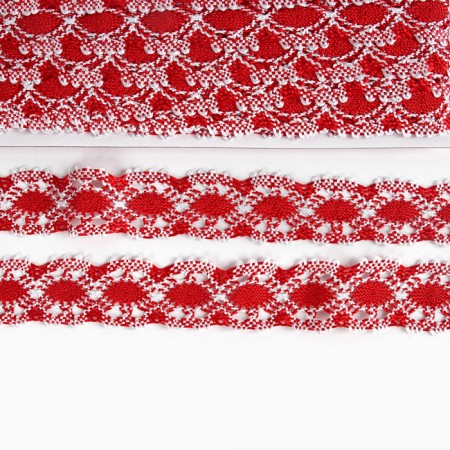 Braid braid, in a roll 20 m., Red-white-2