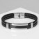 Unisex Bracelet "Style", black color with silver, d = 6.5 cm