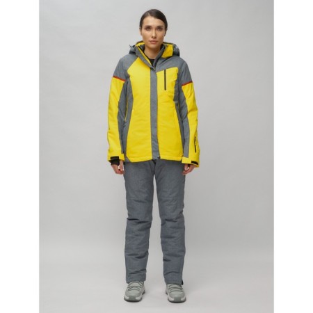 Ski suit female, size 44, yellow color