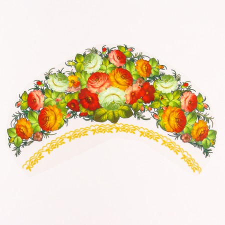 Thermalrotransfer "Zhostovsky flowers", set of 10 pcs.