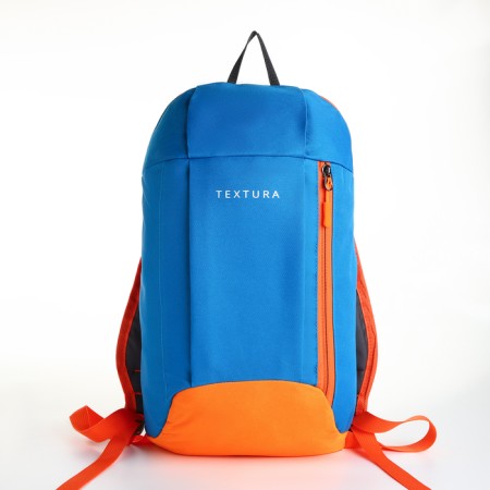 Sports' backpack on lightning, Textura, external pocket, blue color-3