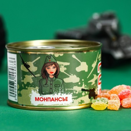 Monpensier "February 23", Caramel Lollice in a tin bank, 140 g-2