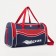 Sports bag with lightning, 3 outer pockets, long belt, red/blue color