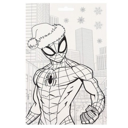 Application by foil "New Year" 23x15 cm, Spider-Man-3