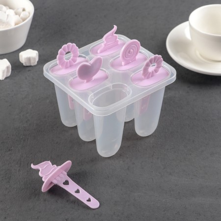 Form for ice cream "Figures", 12.5 × 11 × 9 cm, 6 cells, color mix-1