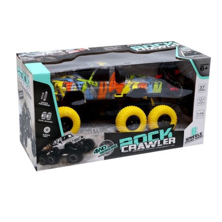 Radio -controlled jeep "Graffiti", 1:16, works on the battery, yellow color-5