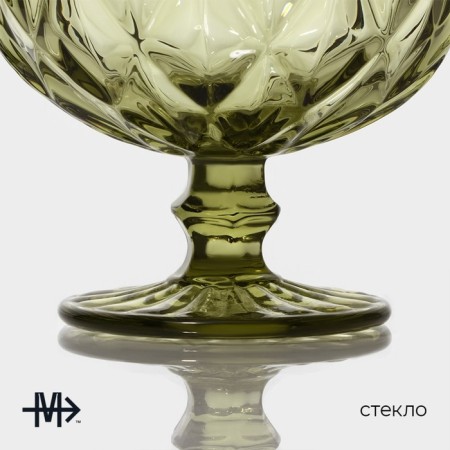 Glass Glass Magistro "Cruise", 350 ml, D = 12 cm, green color-1