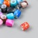 Beads for creativity plastic "Cylinders. Spots of paint" set of 20 g 1.1x1.1x1.2 cm