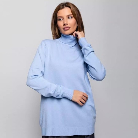Turtleneck female color blue, size One size (46-50)-2
