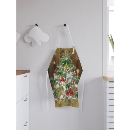 Apron kitchen with a photo print "Little Christmas tree", adjustable, size OS-1
