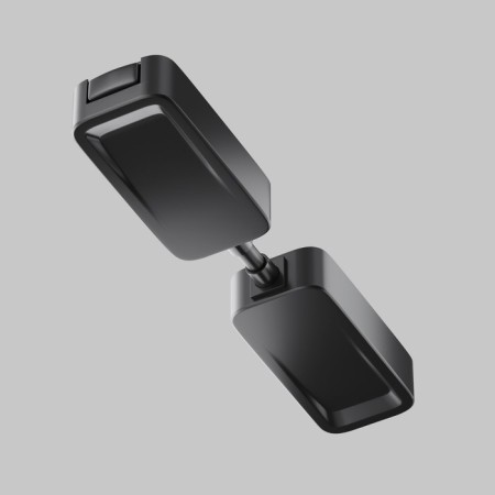 Direct power connector for the built-in track system Technical tra084c-b-12, 12x2.5x2 cm, black color-1