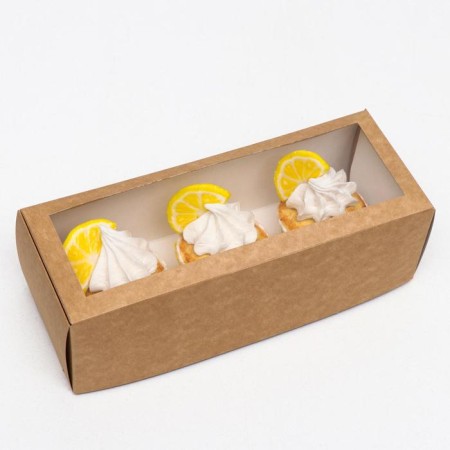 Box with window for roll, craft, 26 x 10 x 8 cm