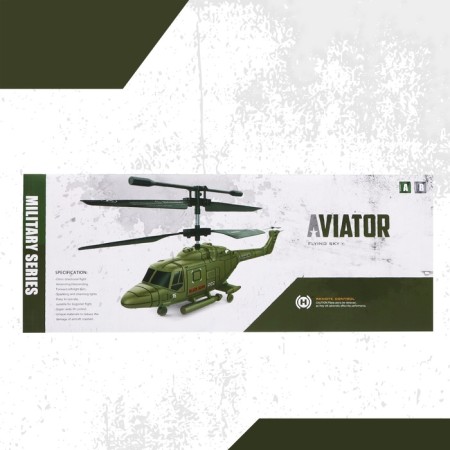 The helicopter radio -controlled "Army", a charge from USB, light, green color-7