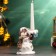 Snowman Snowman with a gift 12cm