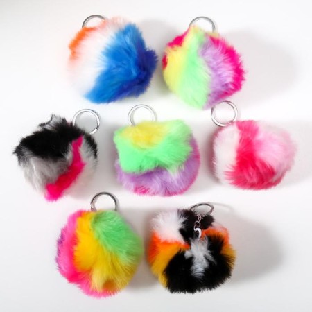 Fluffy on the ring "Ball - gradient" mix 10x10x10 cm-1