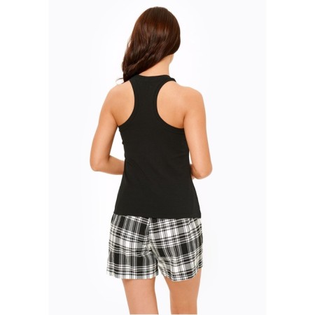 Female set: T -shirt, Krasty shorts, size L, Black color-3