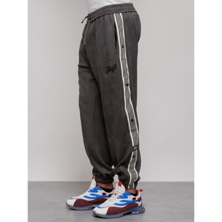 Joggers are sports male, size 50, gray color-6
