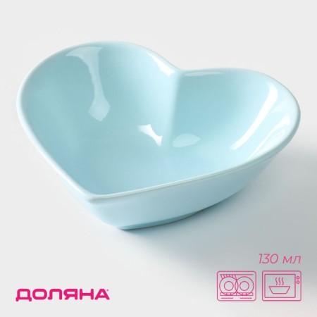 Ceramic Daramic Salamic "Heart", 130 ml, 12.5 × 11.5 cm, blue color