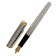 Gift feathers in the leatherette case, hull silver with gold