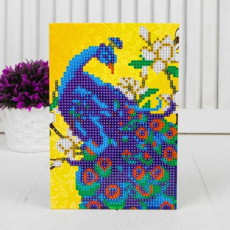Diamond mosaic with a partial filling on the stand “Pavlin”, 13 x 19 cm, cardboard-5