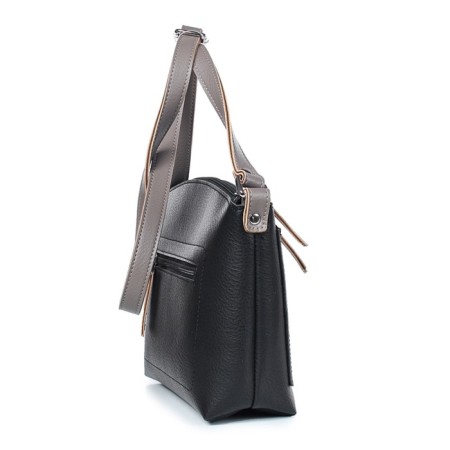 Female bag, artized leather, 285x190x80 cm, black/beige-3
