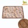 Animal rug, bilateral (fleece+rattan), 40 x 30 cm, beige