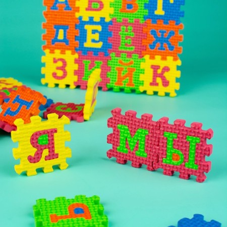 Constructor-river "Alphabet", loving frames, 36 details-7