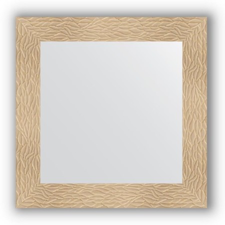 Mirror in the baguette frame - gold dunes 90 mm, 70 x 70 cm, evoForm