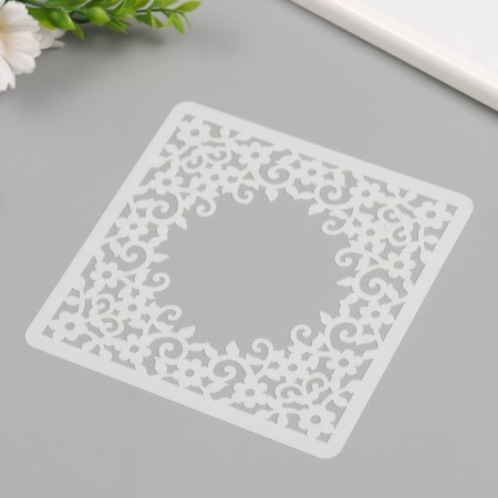 Plastic stencil "openwork circle" 15x15 cm-1