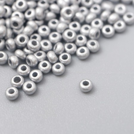Glass glass 11/0 "metallic. Silver" 10 g