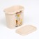 Dogs container for feed, oval, 10 l, mix of flowers