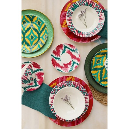 Plate porcelain dessert shade Askım, d = 20.5 cm, green color-7