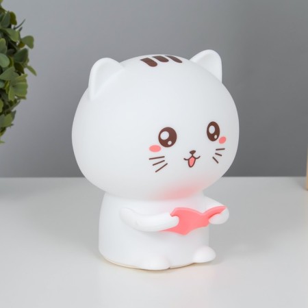 Night-mock "kitten" LED from USB and battery 12x10x16.3 cm Risalux