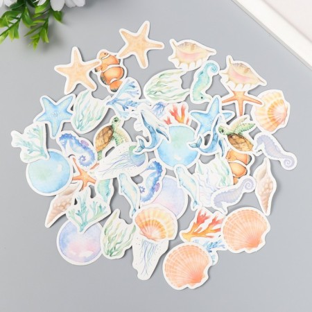 Stickers for creativity "Underwater World" set of 46 pcs 4.4x4.4x1.1 cm