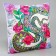 New Year! Decorative pillow "Snake in flowers", 40 cm, on lightning