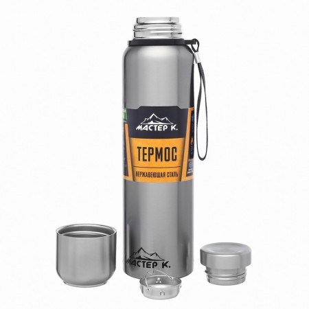 Thermos, 1 l, the journey "Master K.", with a mug, with a strain, retains heat 24 hours-2