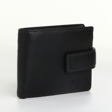 Male purse on the button, black color