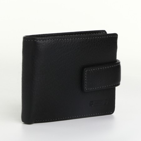 Male purse on the button, black color